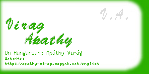 virag apathy business card